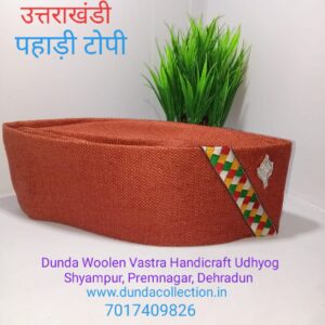 Uttrakhandi Saffron (Bhagwa) Pahadi Topi